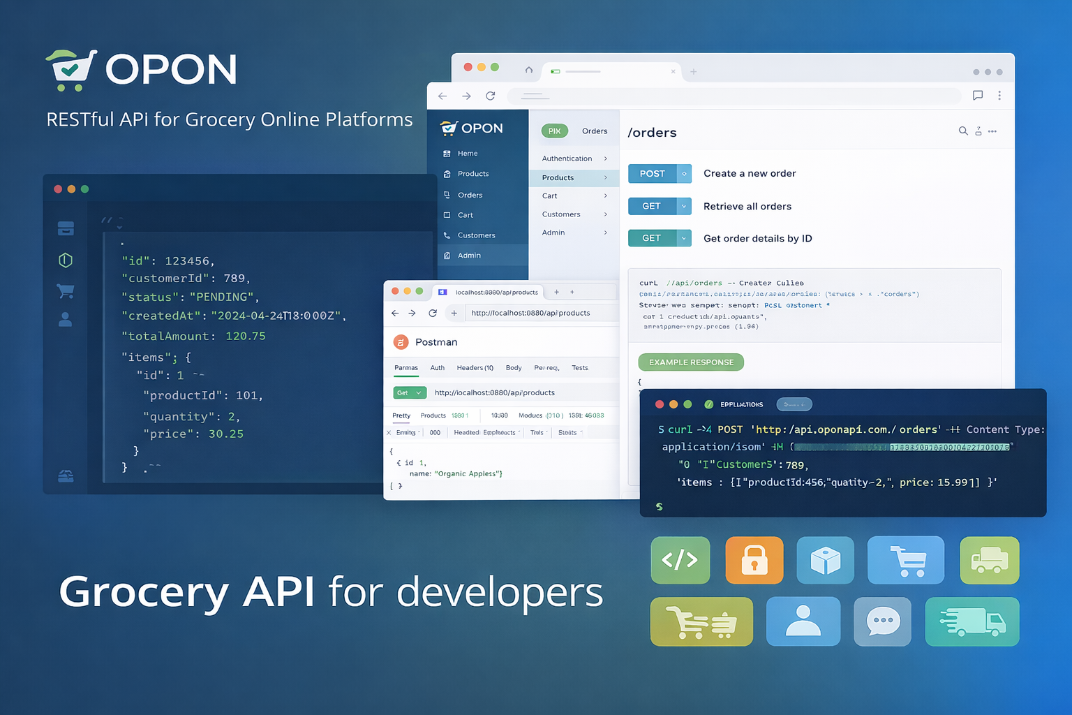 Preview da tela inicial da OPON
